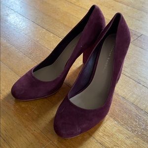 Loeffler Randall Women's Sydnee Wine Suede Pump